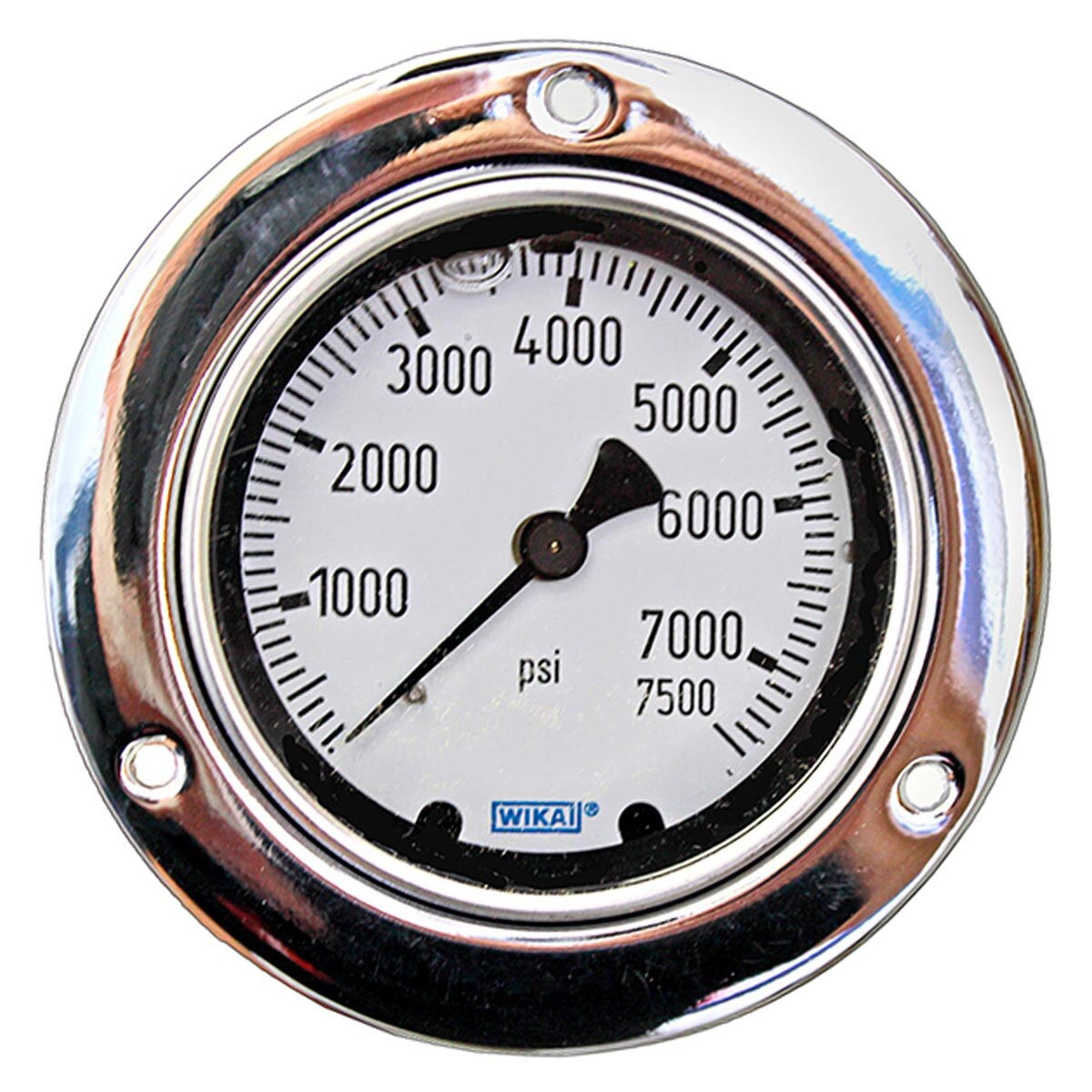 WIKA 2.5" 3-Hole Face Air Pressure Gauge 7500PSI